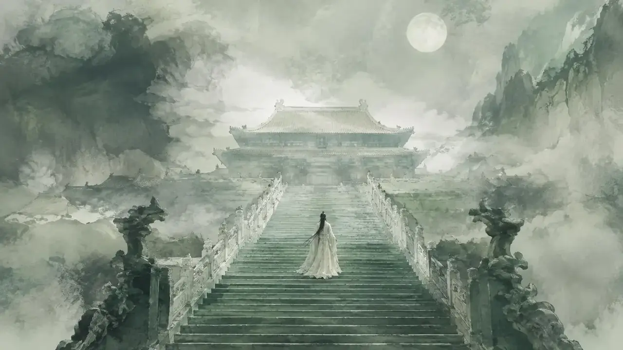 www短剧 首屏推荐《玉阶尘》古风水墨剧照